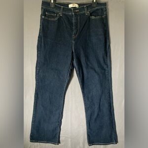 Levis Perfectly Slimming 512 Bootcut Womens Jeans Size 14M (32x30) Dark Wash